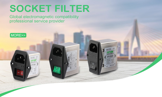 Изоляционное сопротивление ≥ 100MΩ EMC EMI Filter Inlet Socket Filter для номинального напряжения 250VAC -40C-85C