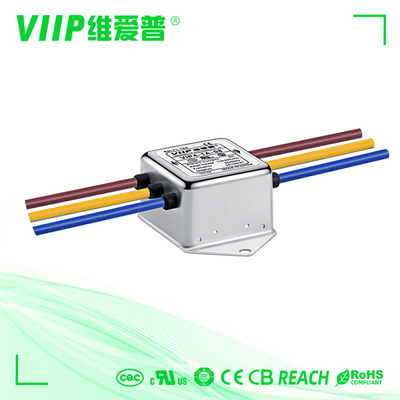 EMI одиночной фазы 250VAC фильтрует фильтры 10A Emc для высокой эффективности линии электропередач Ac