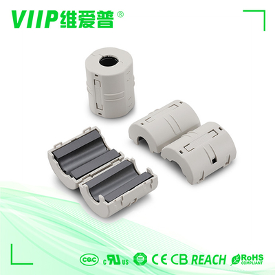 Зажим VIIP цилиндрический на ядре кольца феррита для кабеля Dia 3mm